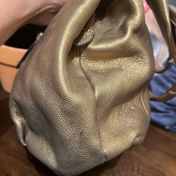 🆕 Tignanello Bronze Leather Shoulder Bag With wallet - Picture 8 of 11